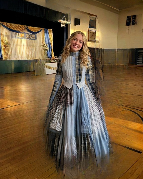 The Prom Dress I Sewed From My Father’s Work Shirts — A Night That Changed Everything