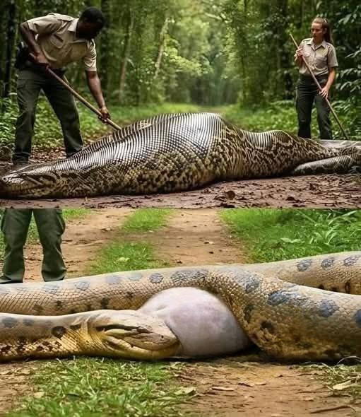 Park Rangers Rescue Giant Anaconda After Alarming Discovery