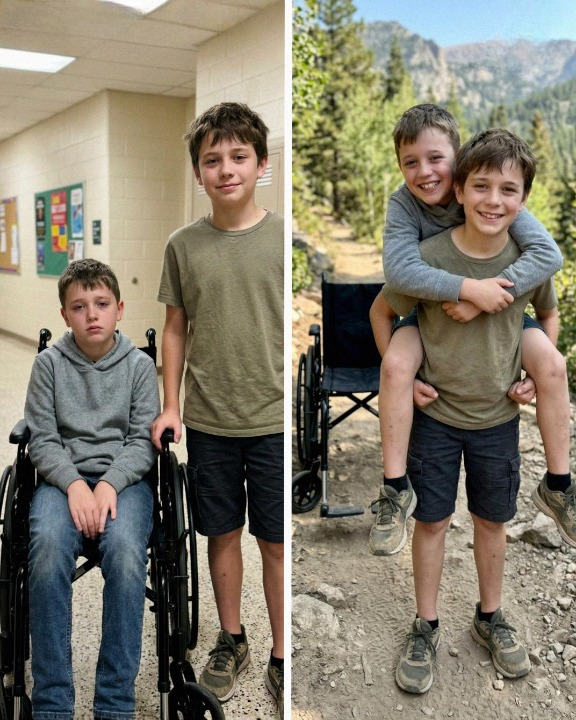 My 12-Year-Old Son Carried His Wheelchair-Bound Friend on His Back During a Camping Trip — The Next Day, One Phone Call Changed Everything
