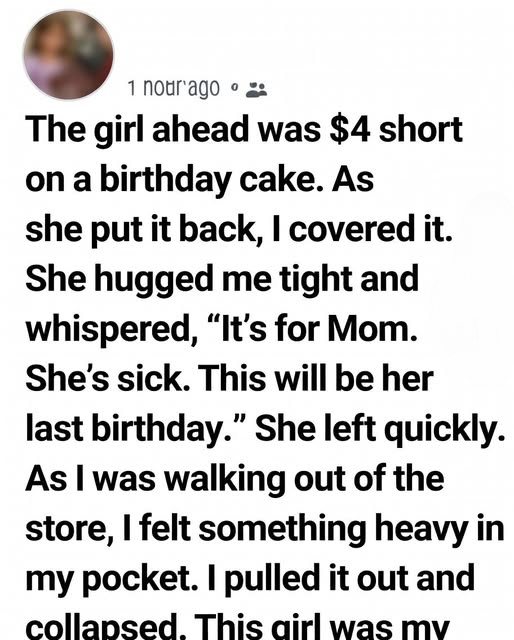I Paid for a Stranger’s Cake, and What She Left Behind Changed the Way I See Small Acts of Kindness