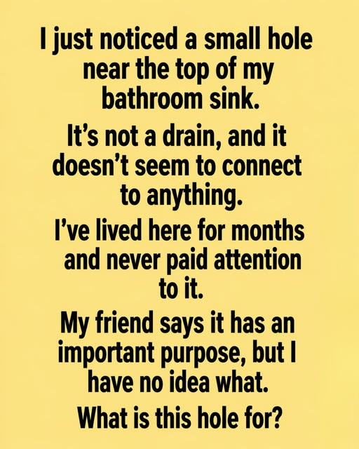 The Small Hole in Your Sink: A Simple Feature With an Essential Purpose