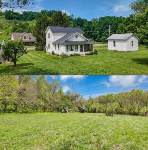 14-Acre Country Farmhouse Retreat with Wooded Land in Gallia County, Ohio