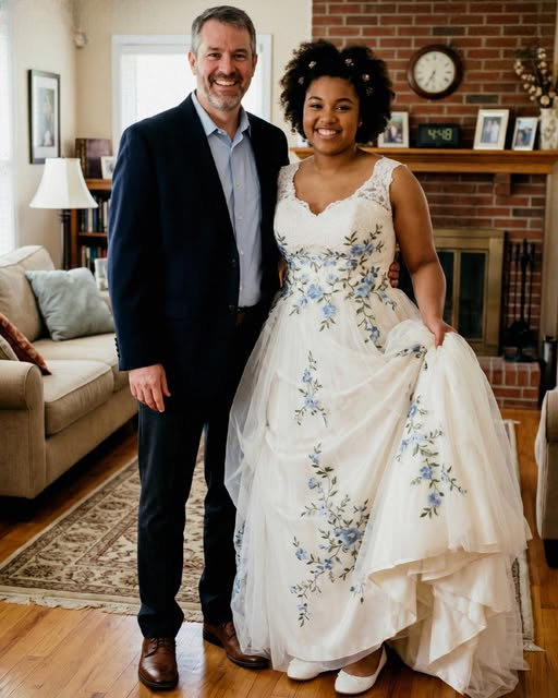 My Father Sewed My Prom Dress from My Late Mother’s Wedding Gown — What Happened That Night Changed Everything