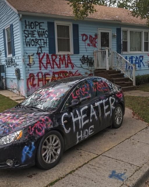 My Ex-Wife Covered My Car and House in Spray Paint After Our Divorce — But Her Own Actions Exposed Everything Hours Later