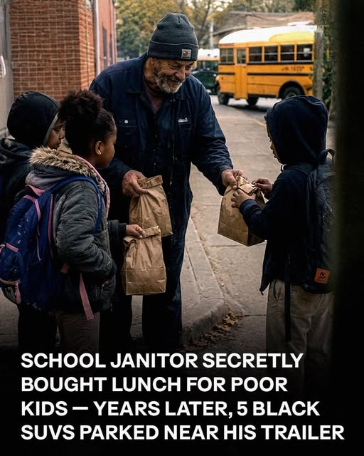 The School Custodian Quietly Helped Students for Years — Then One Evening, Five Black SUVs Arrived at His Home