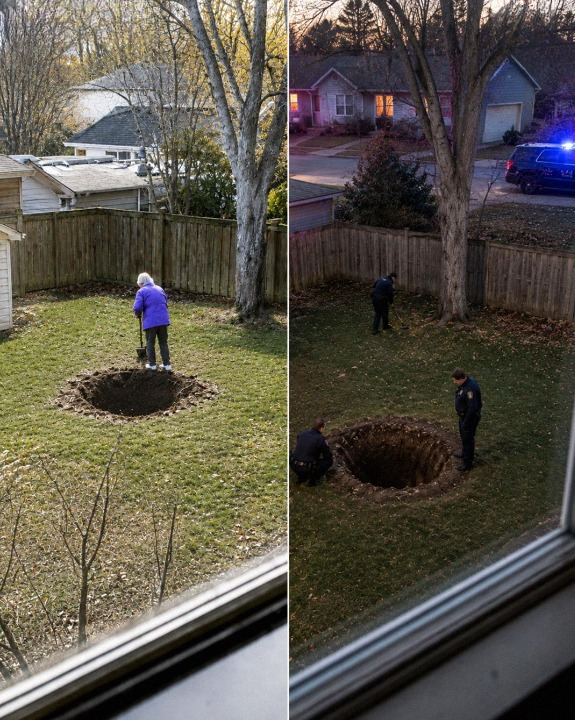 My Elderly Neighbor Spent Every Weekend Digging Holes in Her Backyard — Then One Morning, Police Cars Surrounded Her House