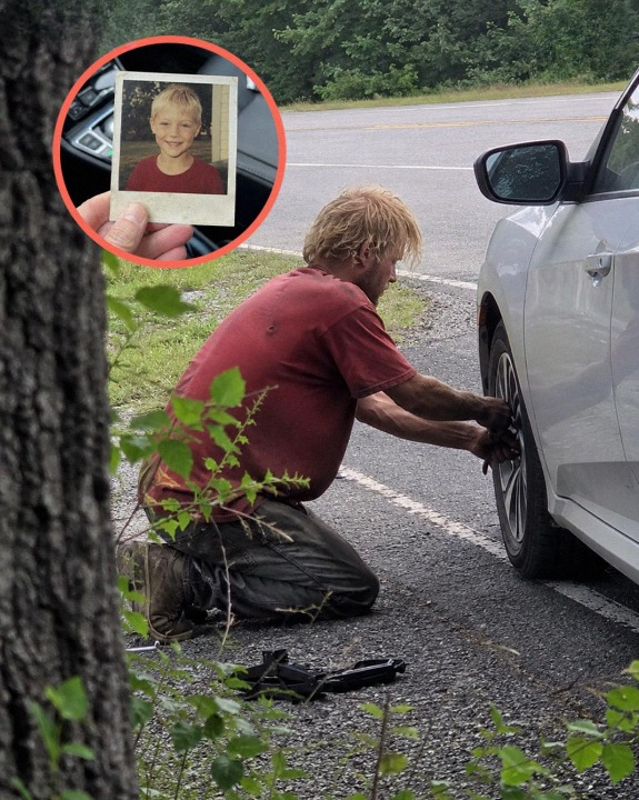 A Homeless Man Helped Me Change a Flat Tire on the Same Highway Where My Son Vanished 20 Years Ago — What He Left in My Car Made My Entire World Collapse