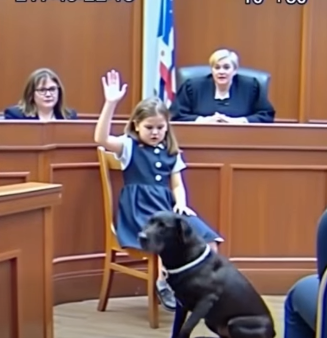 She Gave Her Service Dog a Silent Signal in Court — And for the First Time, Everyone Finally Understood What She Had Been Afraid to Say