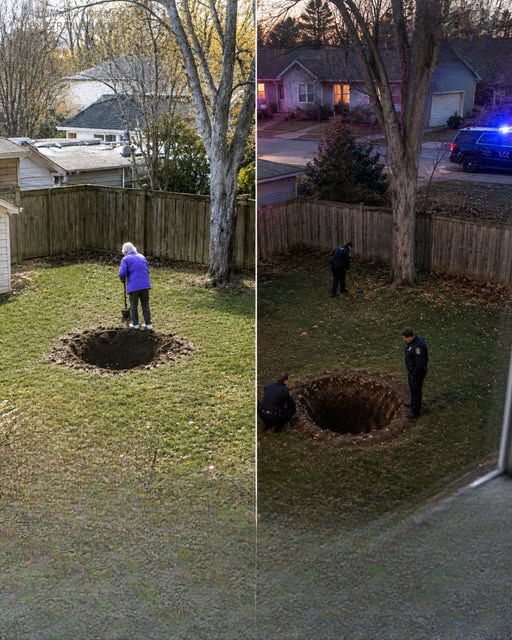 My Neighbor Spent Every Weekend Digging Holes in Her Backyard — Then One Morning Police Arrived, and I Realized I Had Completely Misjudged the Situation