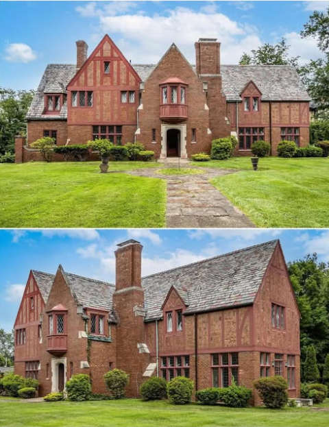 Grand 7-Bedroom Tudor Revival Mansion in Ohio Heads to Auction, Showcasing Historic Character and Exceptional Space
